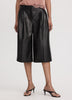 Faux-Leather High-Rise Bermuda