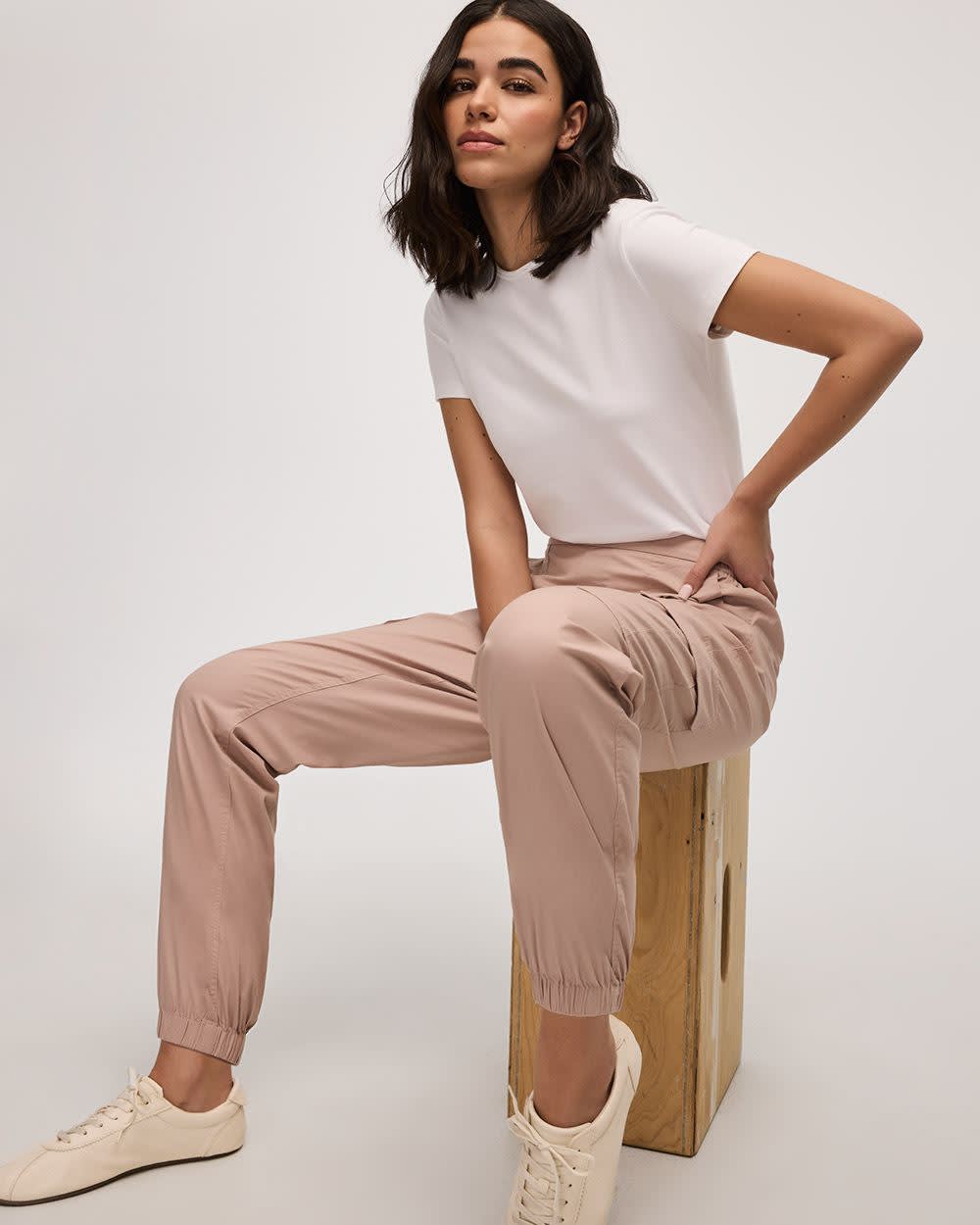 Poplin Jogger with Cargo Pockets - Tall