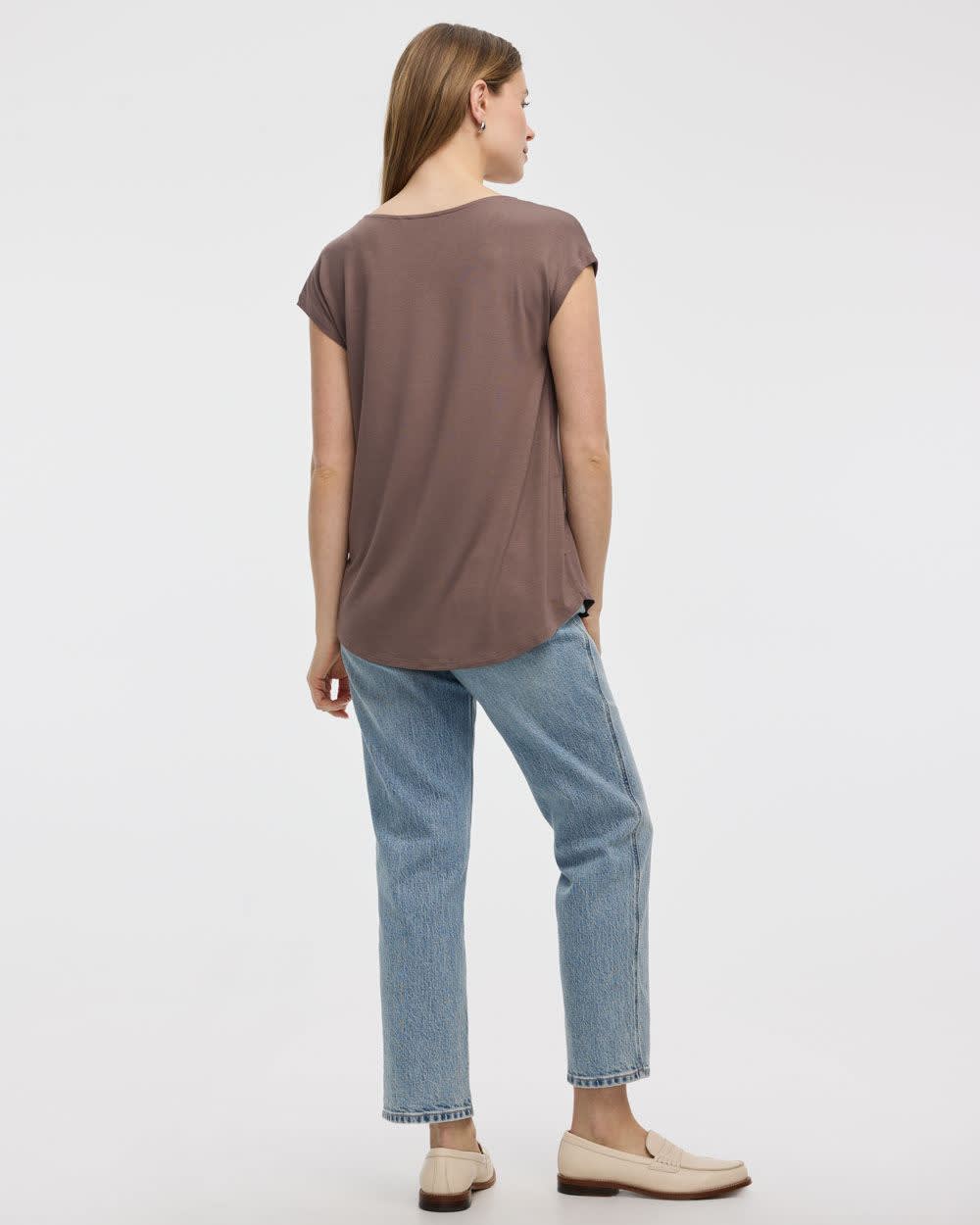 Extended-Sleeve V-Neck Tunic