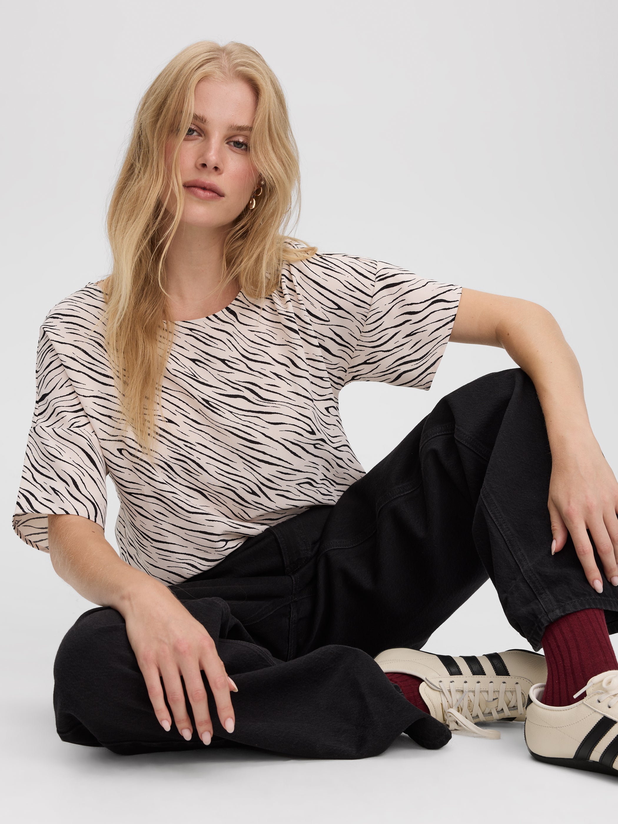 Crew-Neck T-Shirt Blouse