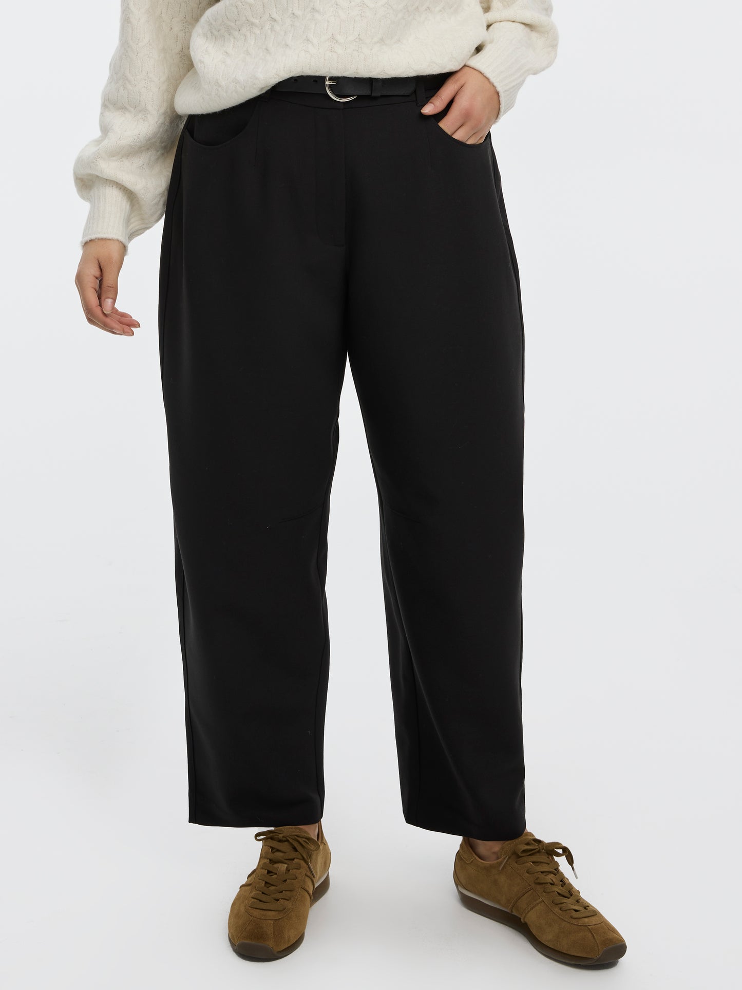 Mid-Rise Barrel Pants - Curvy Fit