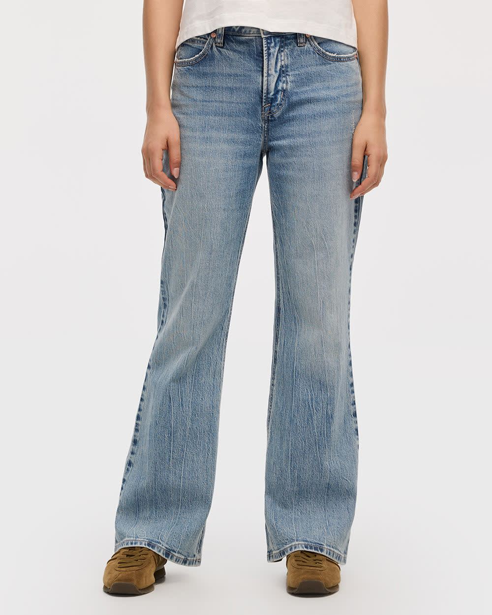 Flare-Leg Mid-Rise Jean