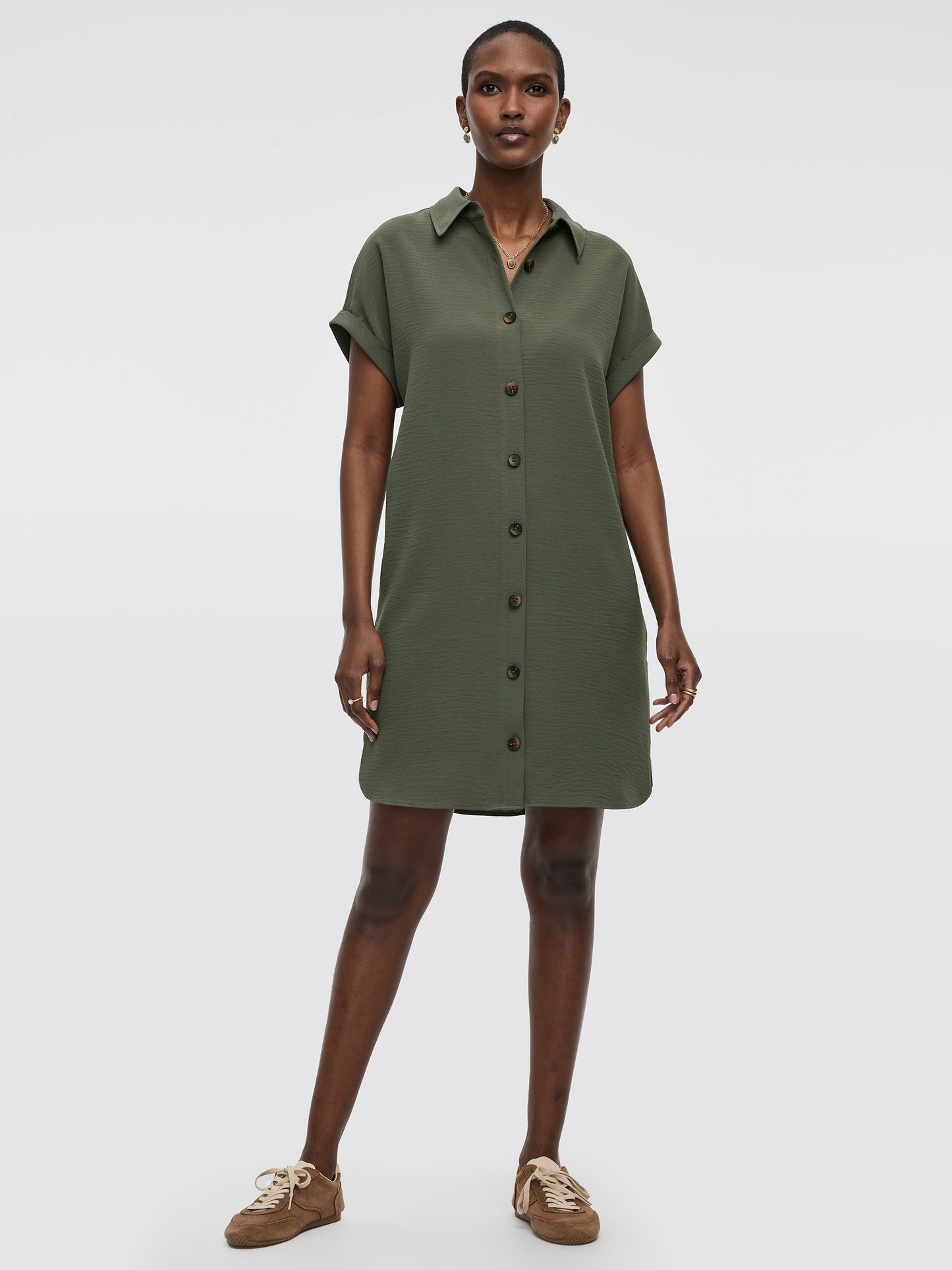 Short-Sleeve Shirt Dress