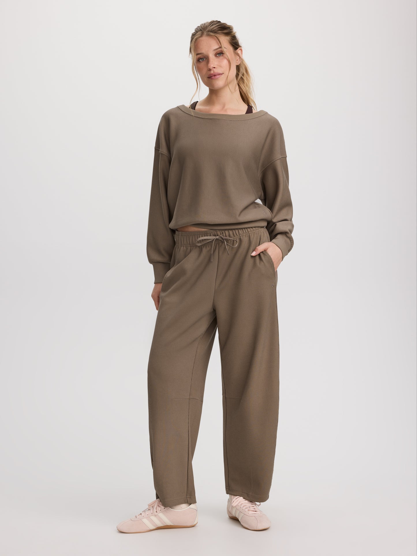 Barrel-Leg Pull-On Pant