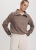 Half-Zip Textured Pullover - Hyba