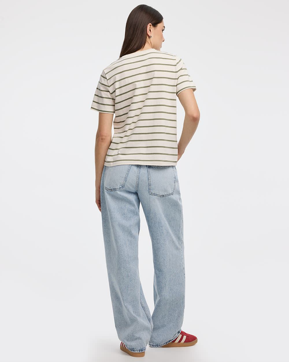 Boyfriend Crew-Neck Striped T-Shirt - R Essentials