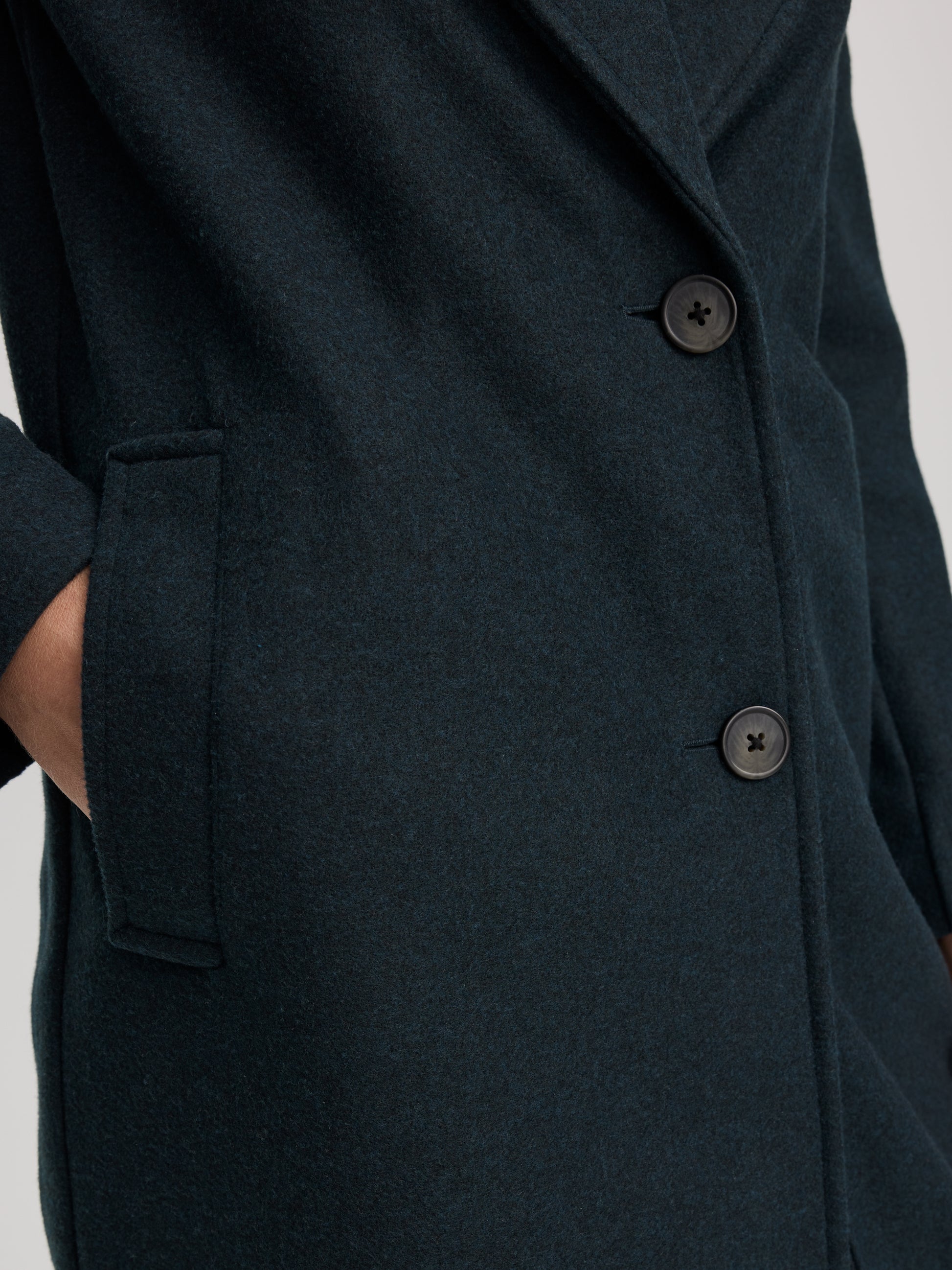 Long Wool-Blend Jacket