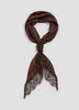 Satin Triangle Scarf with Lace Trim