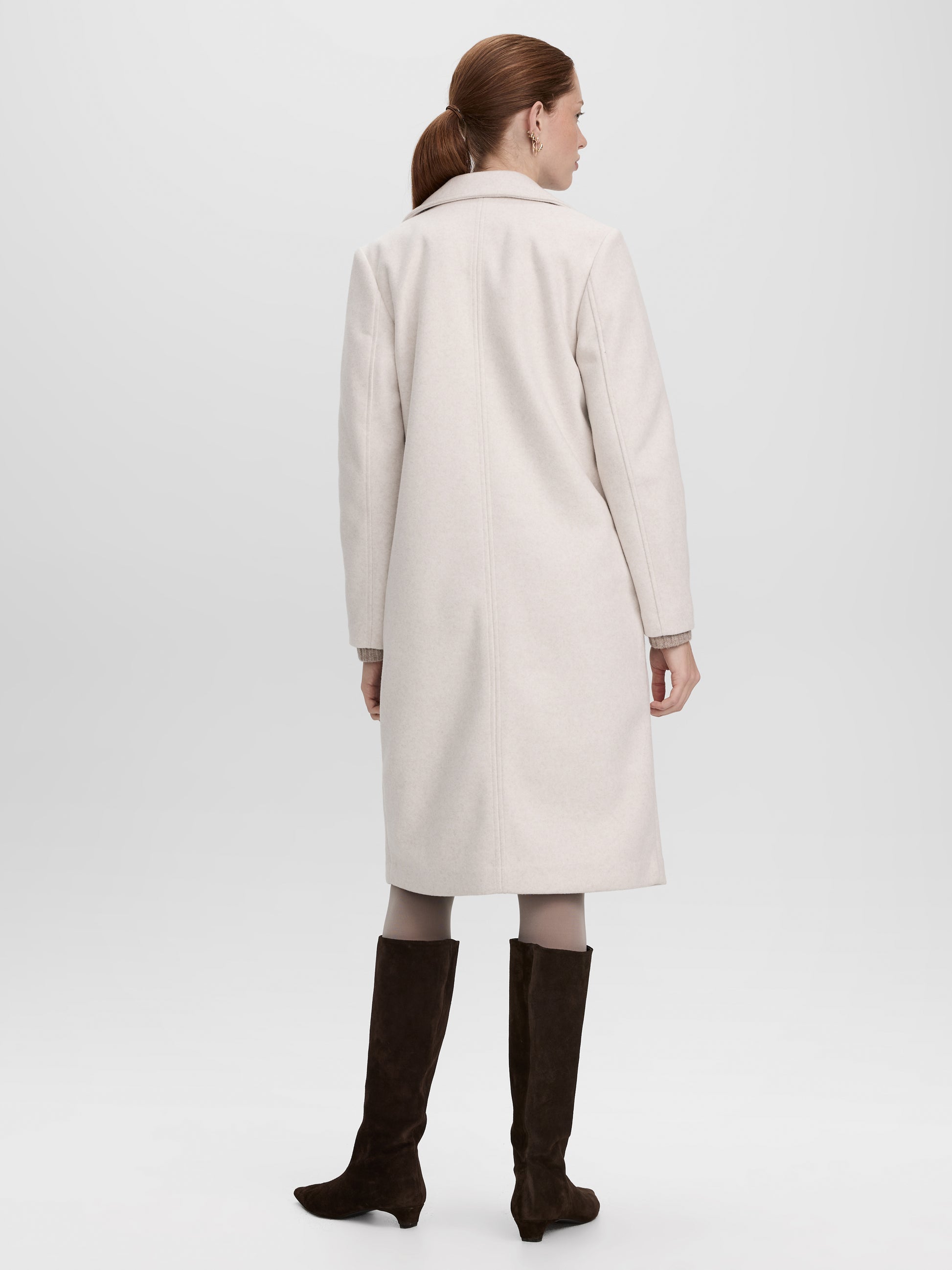Long Wool-Blend Jacket