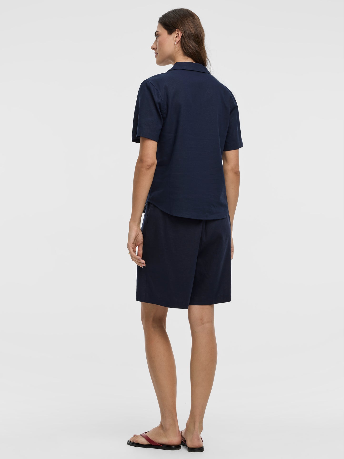 Short-Sleeve Shirt with Pyjama Collar