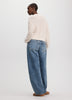 Long-Balloon-Sleeve V-Neck Cardigan
