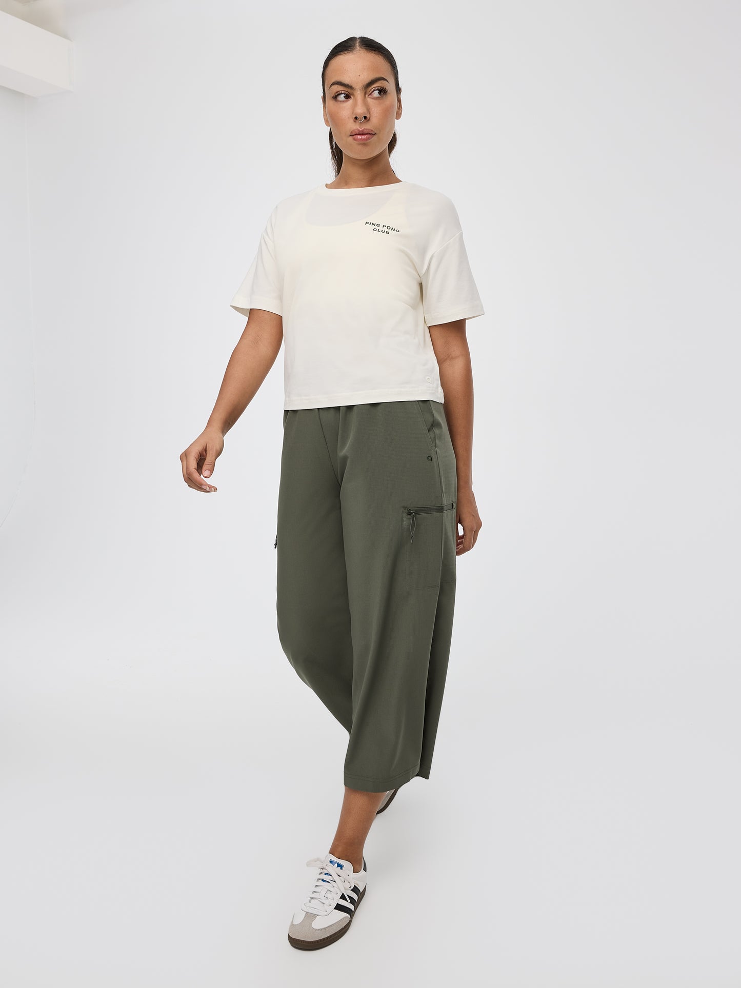 Wide-Leg High-Rise Cropped Pant - Hyba
