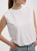 Crew-Neck Tank with Bubble Hem