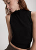 Sleeveless Mock-Neck Sweater