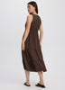 Sleeveless Split-Neck Midi Dress