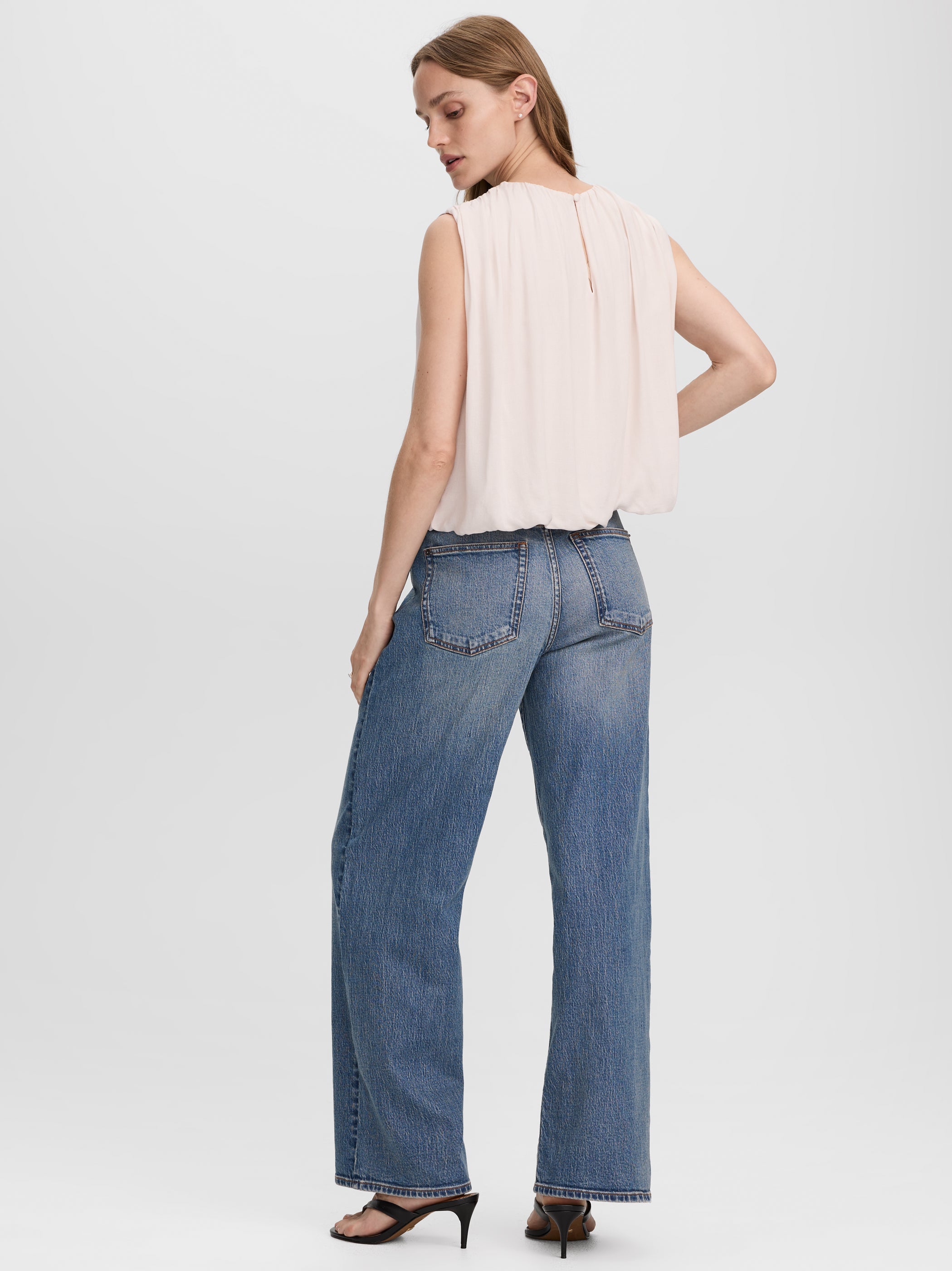 Crew-Neck Tank with Bubble Hem