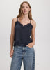 V-Neck Cami with Lace Trim