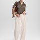 High-Rise Barrel Corduroy Pants