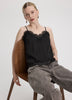 V-Neck Cami with Lace Trim