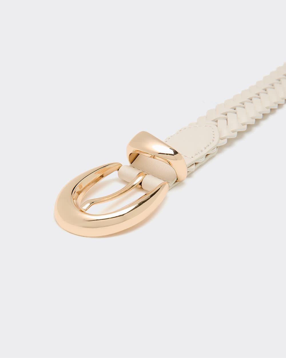 Ceinture tressée en faux cuir