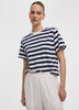 Striped Crew-Neck Boxy T-Shirt