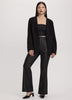 Flare-Leg High-Rise Coated Jeans