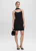 Sleeveless Shift Dress with Jewelled Neckline