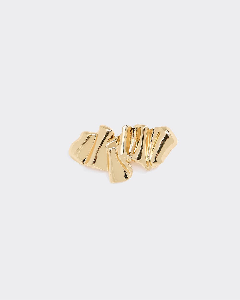 Wavy Metal Brooch