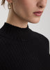 Long-Sleeve Mock-Neck Bodycon Mini Dress
