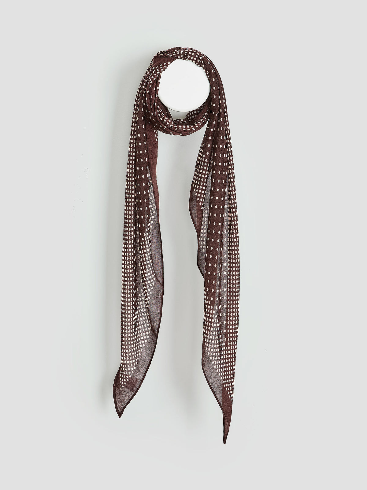 Diamond-Shaped Scarf with Dots
