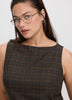 Sleeveless Boat-Neck Fitted Dress