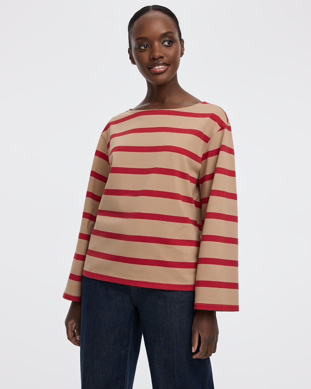 Long-Sleeve Boat-Neck Top | Regular | Reitmans
