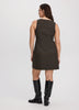 Sleeveless Boat-Neck Fitted Dress