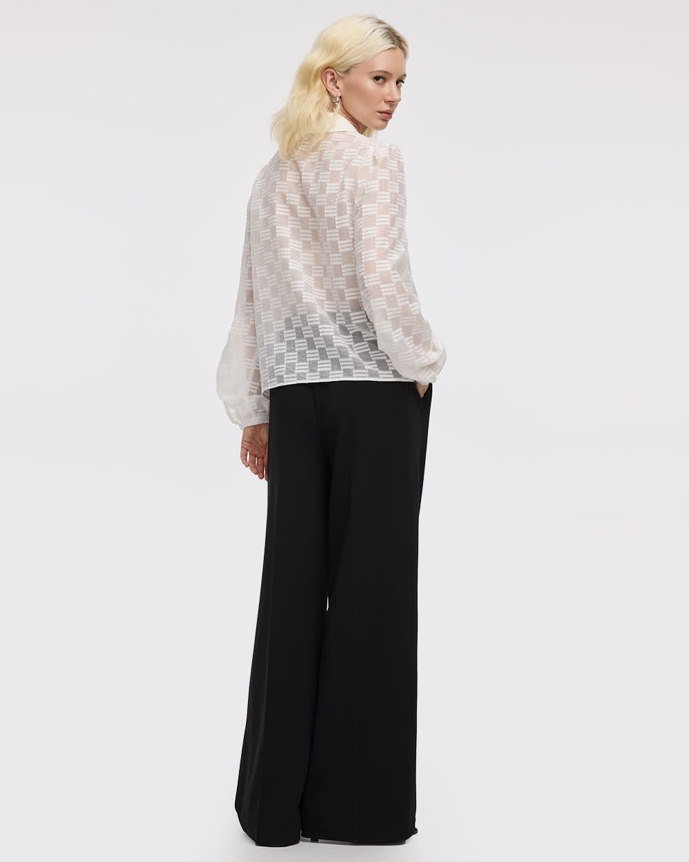 Long-Puffy-Sleeve Blouse