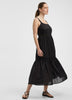 Sleeveless Square-Neck Maxi Dress with Crochet Trims