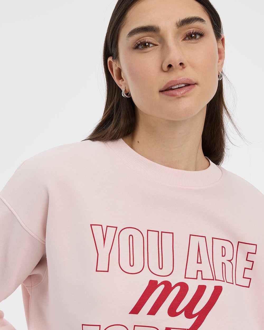 Long-Sleeve Crew-Neck Fleece Sweatshirt