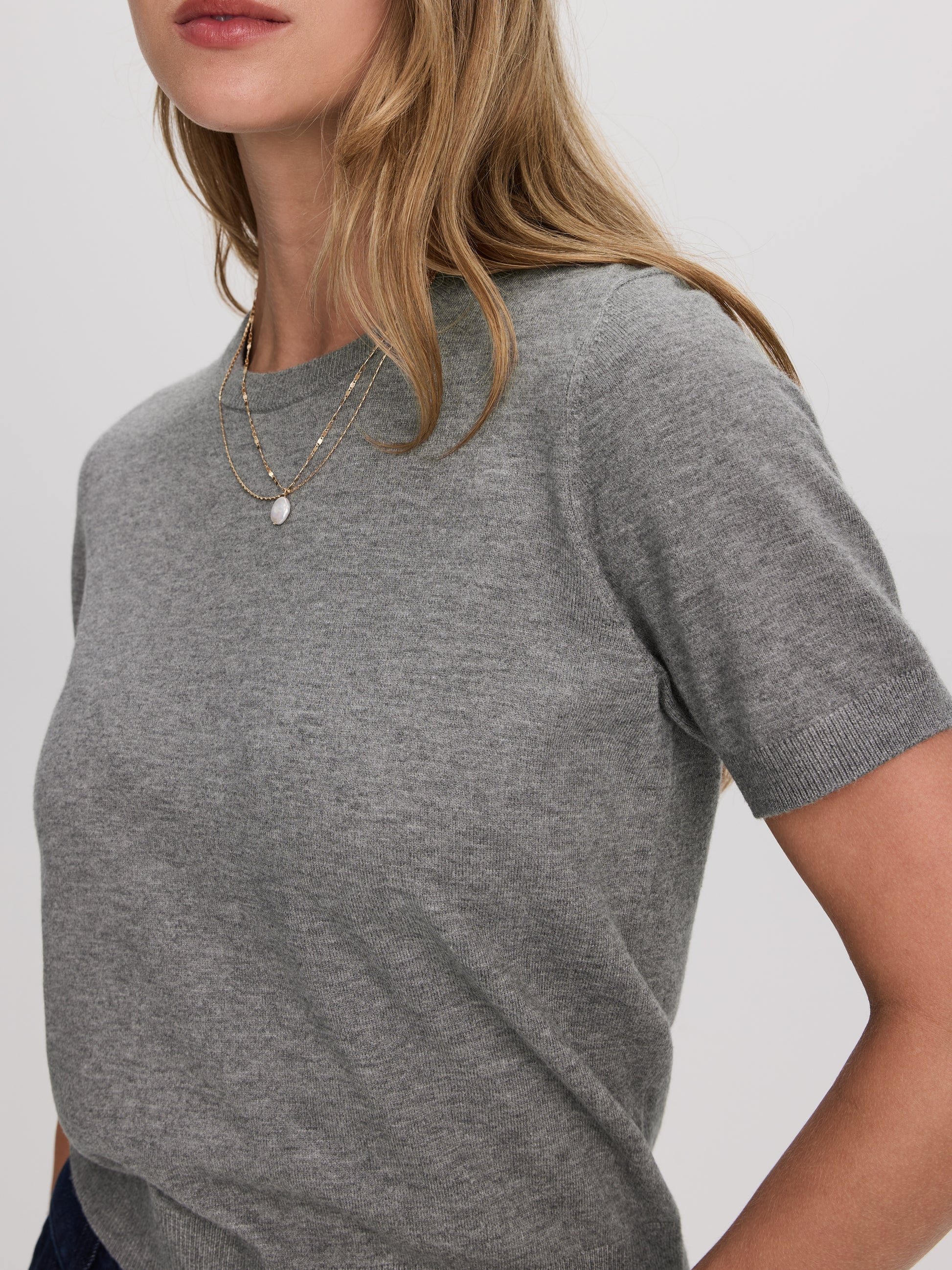 Short-Sleeve Crew-Neck Sweater - R Essentials
