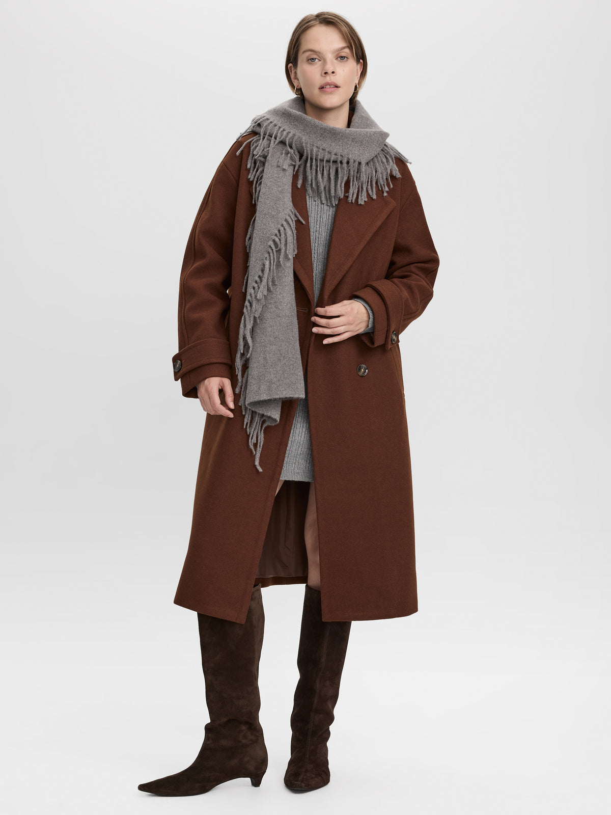 Oversized Double-Breasted Coat