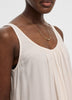Scoop-Neck Tank with Asymmetrical Ruffled Hem