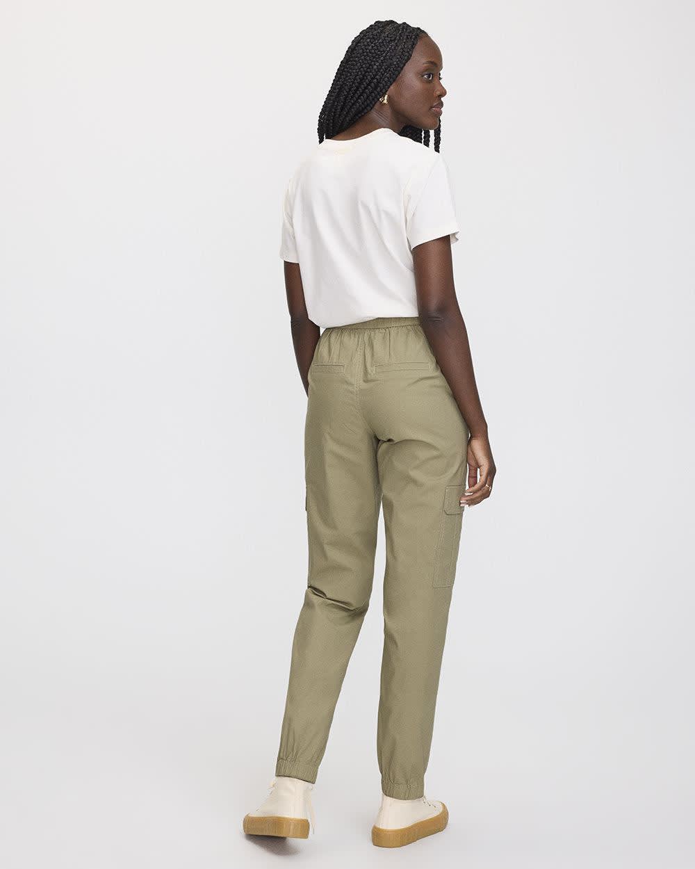 Poplin Jogger with Cargo Pockets - Tall