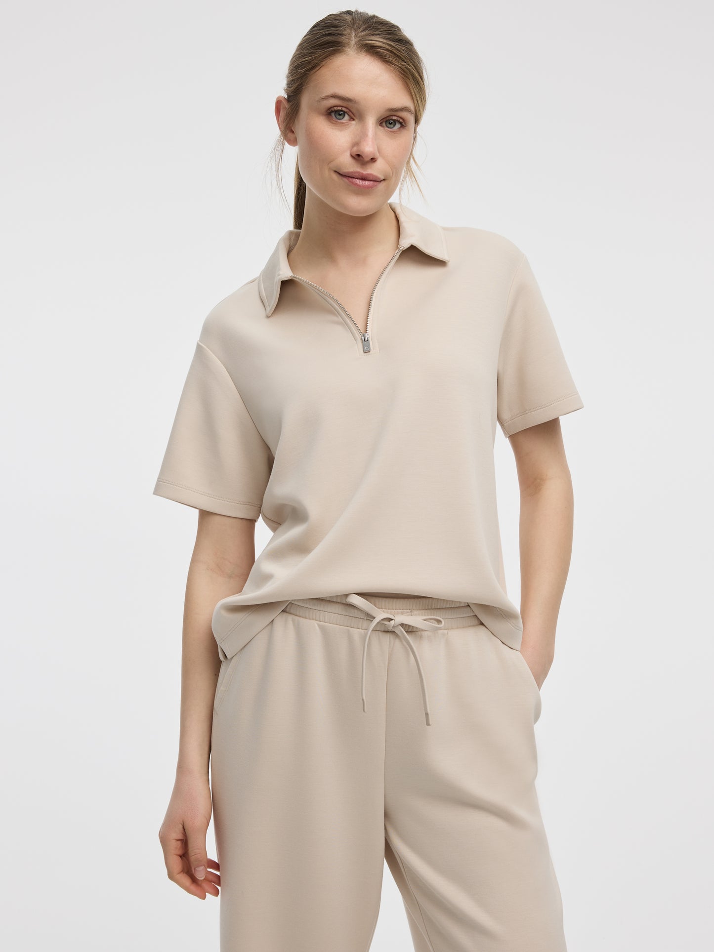 Short-Sleeve Half-Zip Polo - HYLUX - Hyba