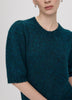 Elbow-Sleeve Crew-Neck Sweater