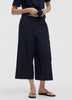 Cropped Wide-Leg Linen-Blend Pant