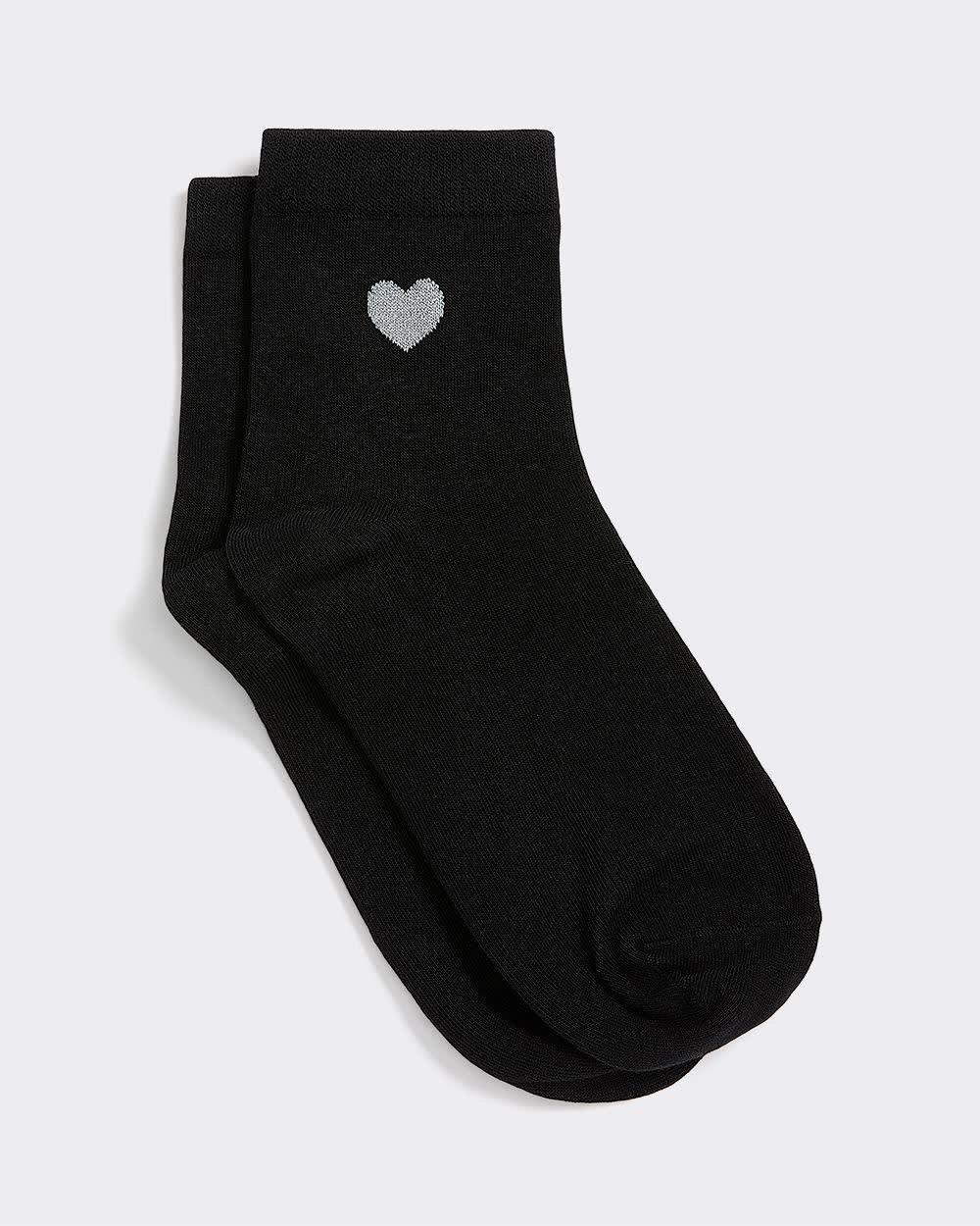 Bas classiques en coton avec coeur