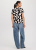 Short-Dolman-Sleeve Boat-Neck T-Shirt