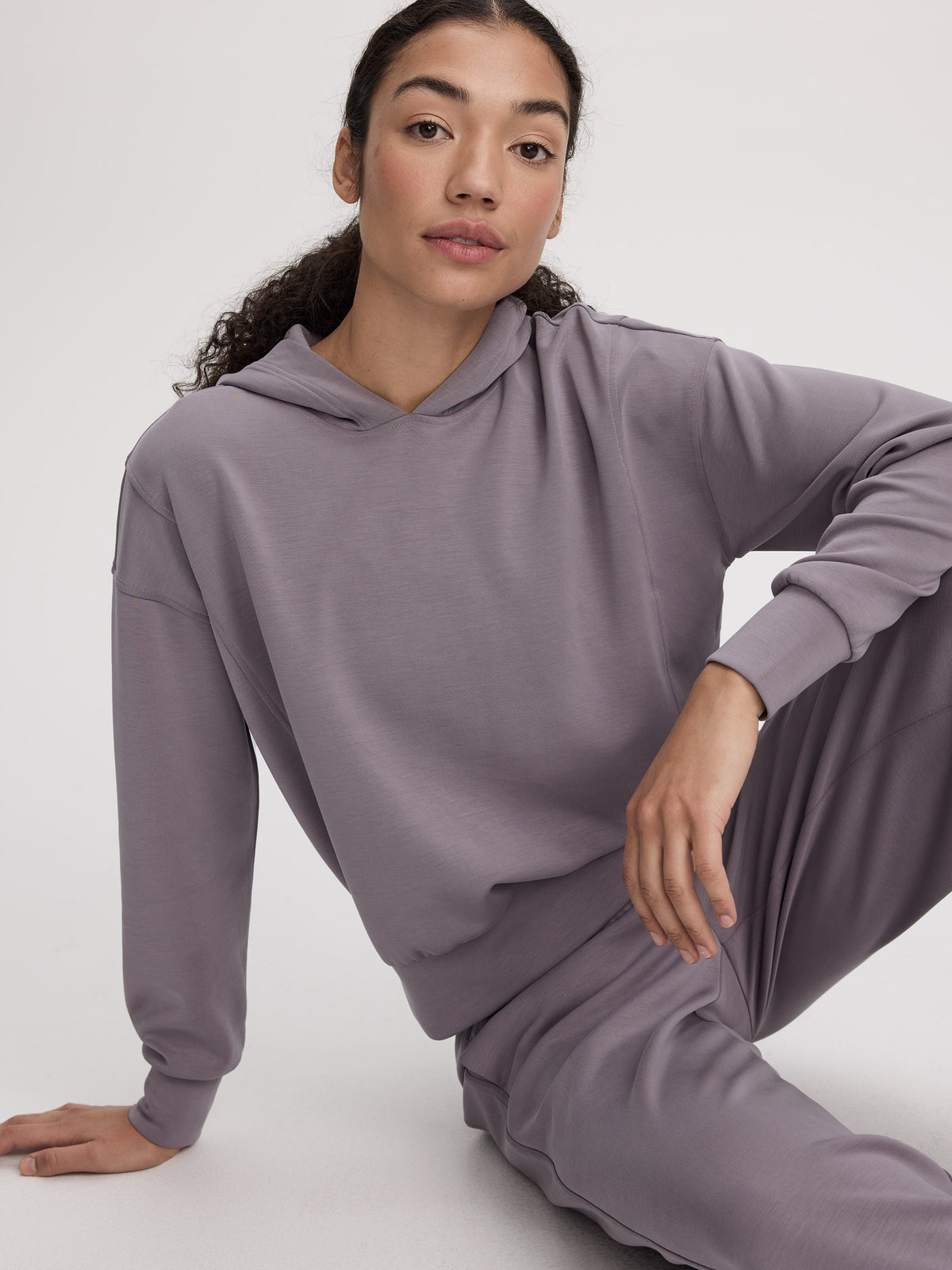 Brushed-Knit Hoodie - HYLUX Hyba