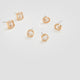 Earrings with Rhinestones - 3 Pairs
