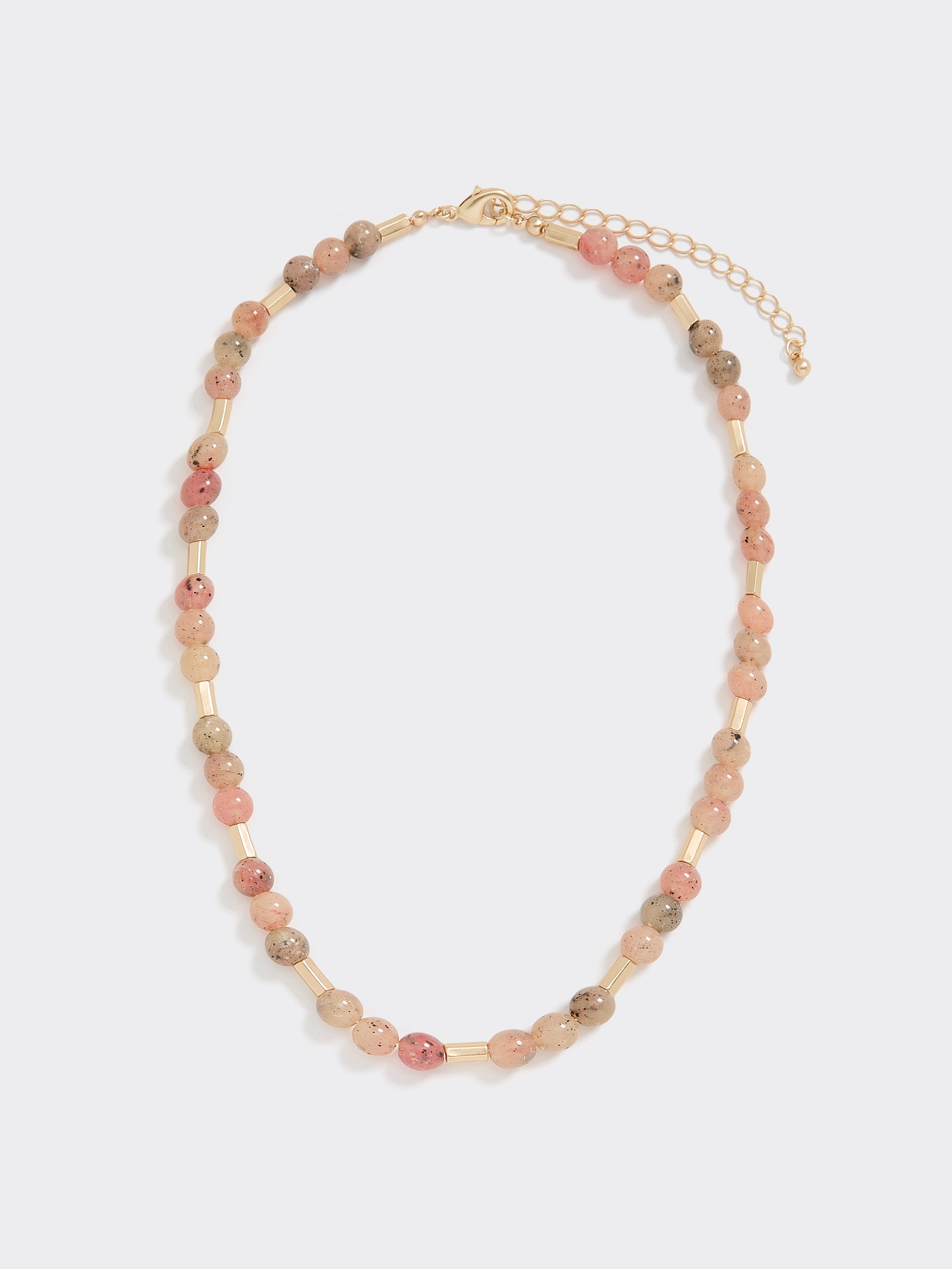 Short Necklace with Resin and Metal Beads