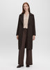 Houndstooth Wool-Blend Coat
