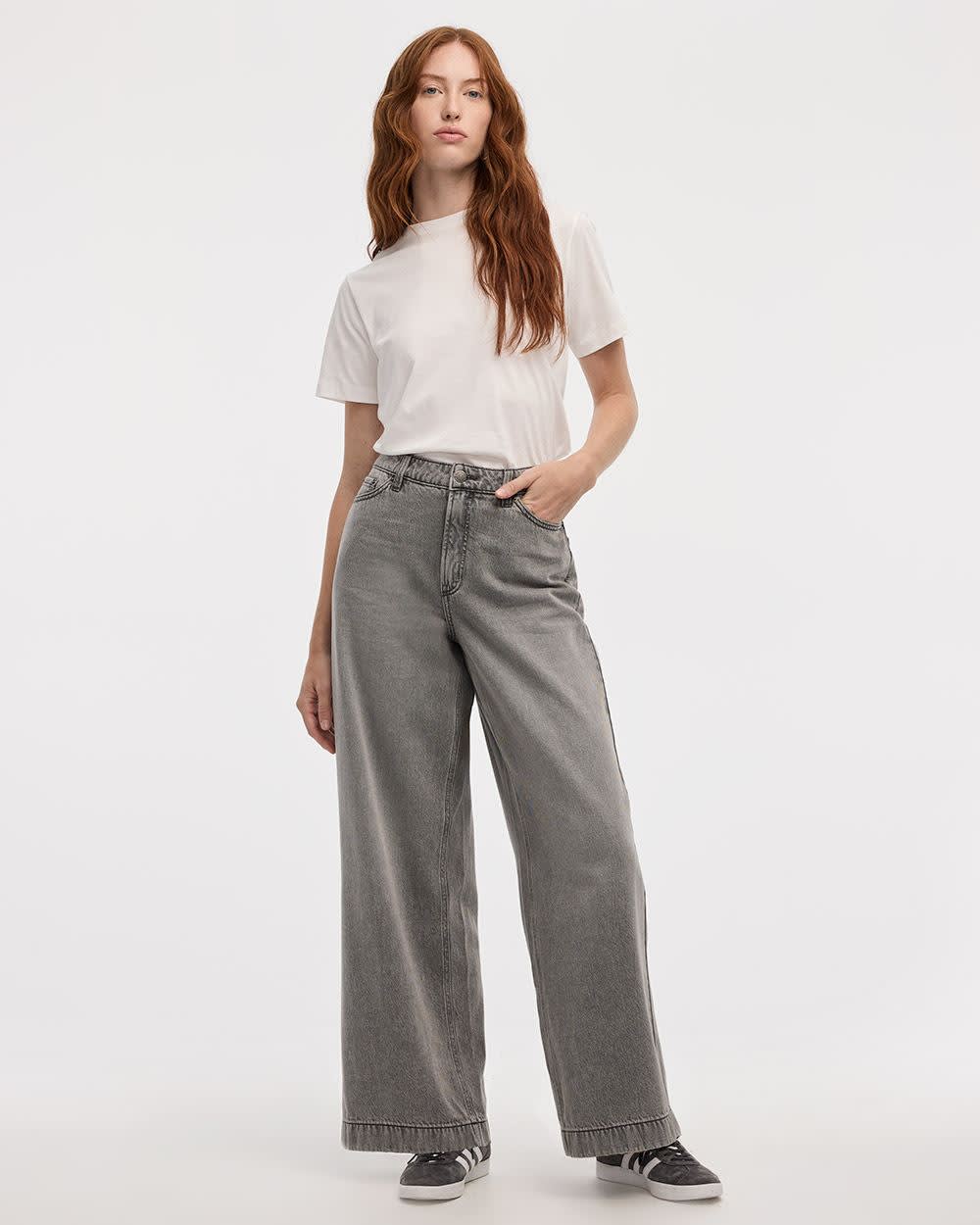 Wide-Leg High-Rise Jean